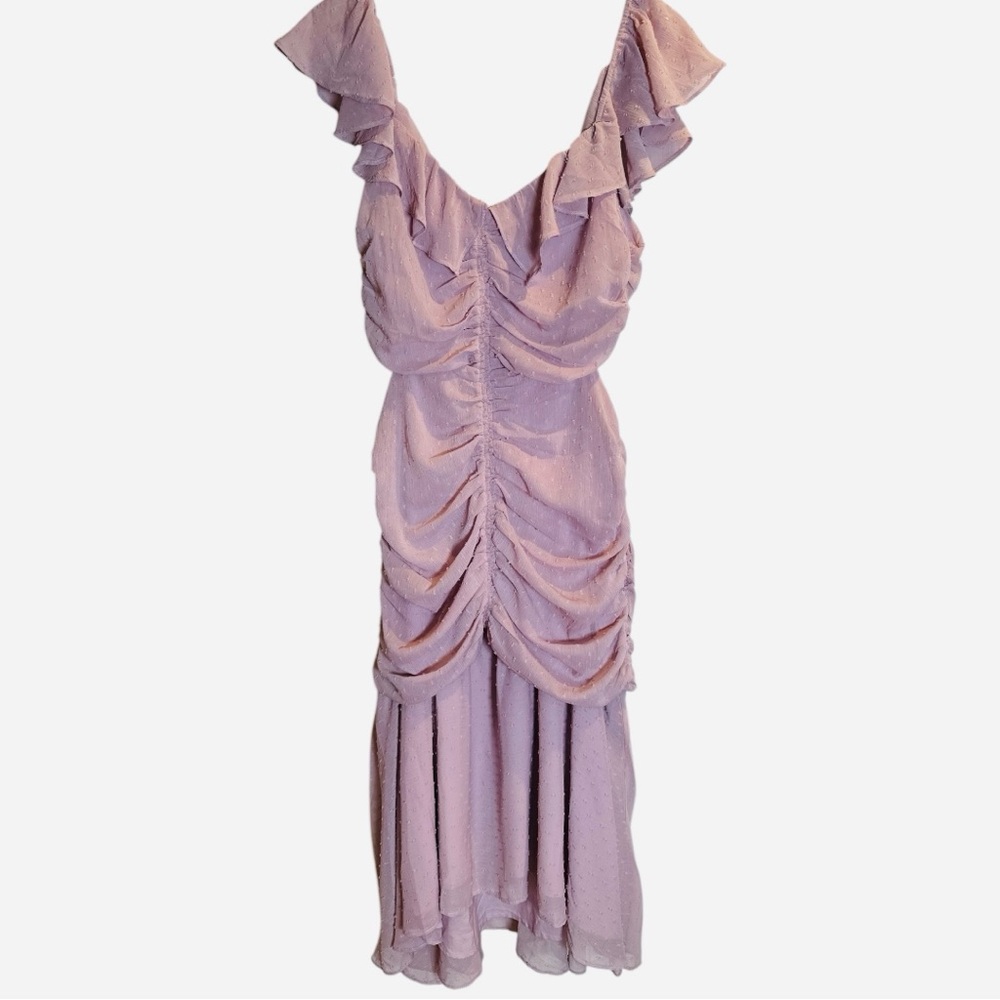 Astr The Label Pink Ruched Midi Dress with Scoop Neck NWOT - Picture 6 of 10